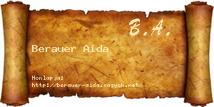 Berauer Aida névjegykártya